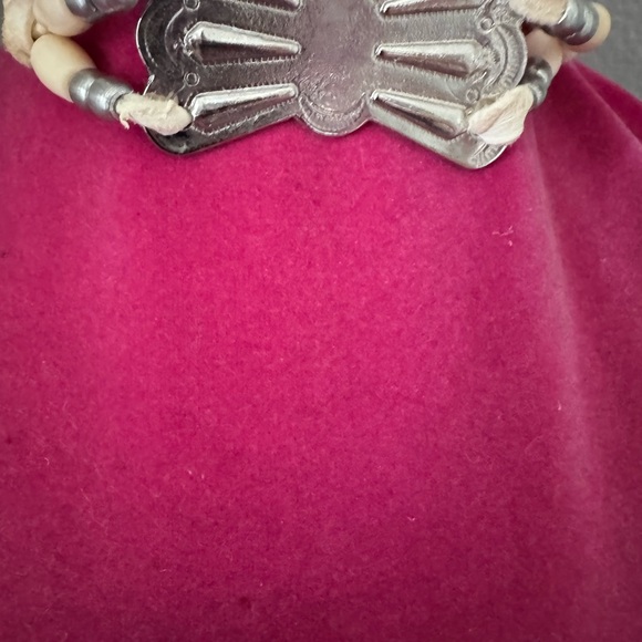 Free People Vintage Bohemian Butterfly Western necklace ivory / silver - Picture 1 of 3
